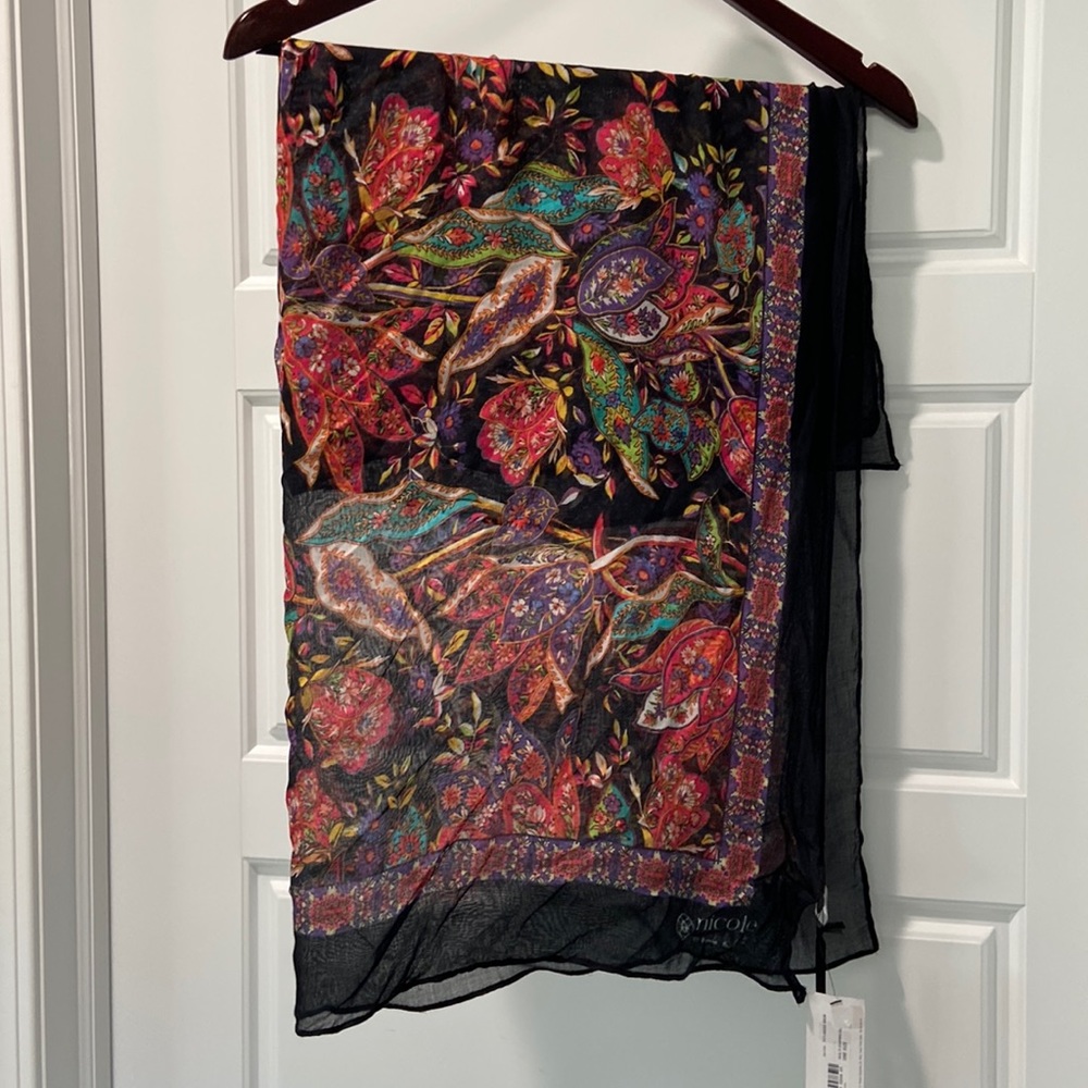 NWT - Nicole Miller Floral Scarf